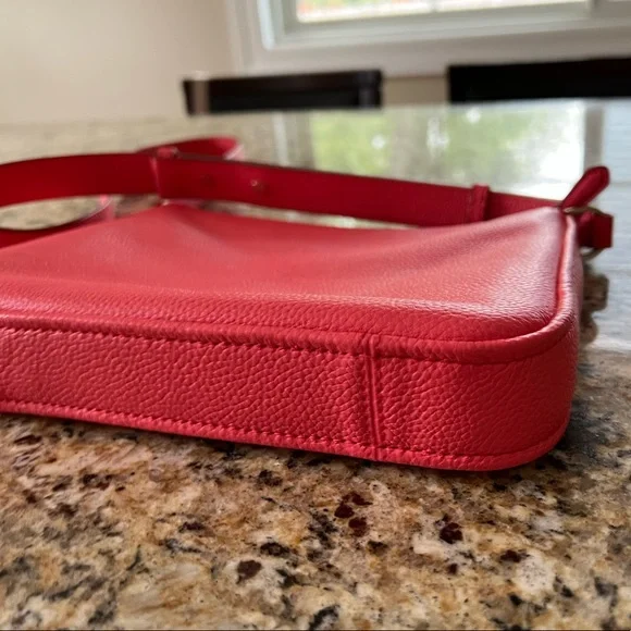 NEW Kate Spade Leather Crossbody Purse Coral πͺΈ Pink with Adjustable Strap - Picture 6 of 14